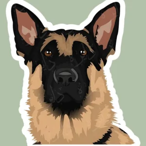 استیکر ژله ای طرح GERMAN SHEPERD E14 - متوسط