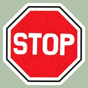 استیکر ژله ای طرح تابلو STOP i17 - متوسط