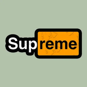 استیکر ژله ای طرح SUPREME نارنجی B15 - متوسط