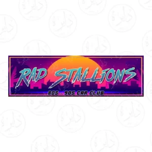 استیکر اسلپ طرح RAD STALLIONS غروب S35