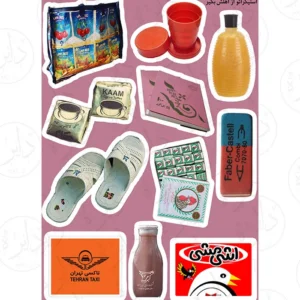 استیکر کالکشن طرح وسایل قدیمی E9