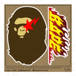 استیکر بزرگ طرح BAPE Z106