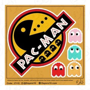 استیکر بزرگ طرح PAC-MAN Z115