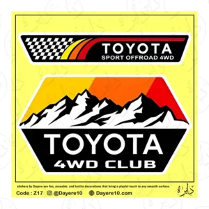 استیکر بزرگ طرح 4WD CLUB Z17