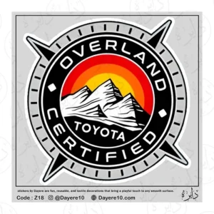 استیکر بزرگ طرح TOYOTA OVERLAND Z18