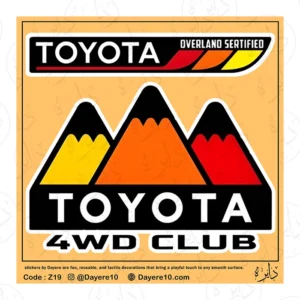 استیکر بزرگ طرح TOYOTA 4WD CLUB Z19