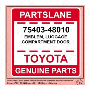 استیکر بزرگ طرح TOYOTA GENUINE PARTS Z27