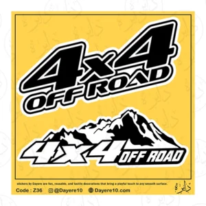 استیکر بزرگ طرح 4X4 OFFROAD Z36